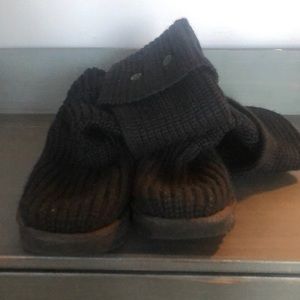 UGG Black Knit Boots